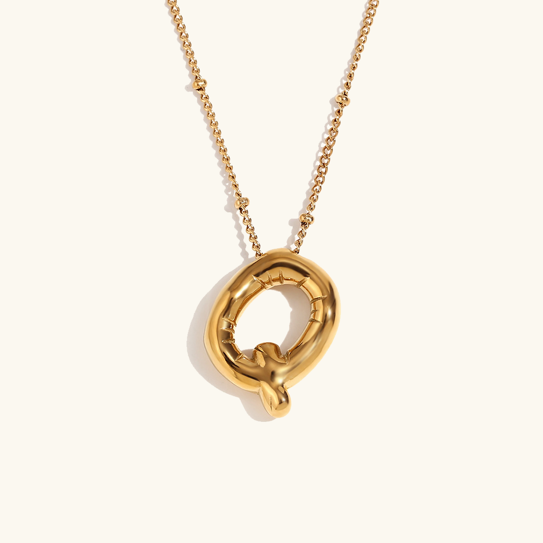 Personalized Bubble Initial Necklace