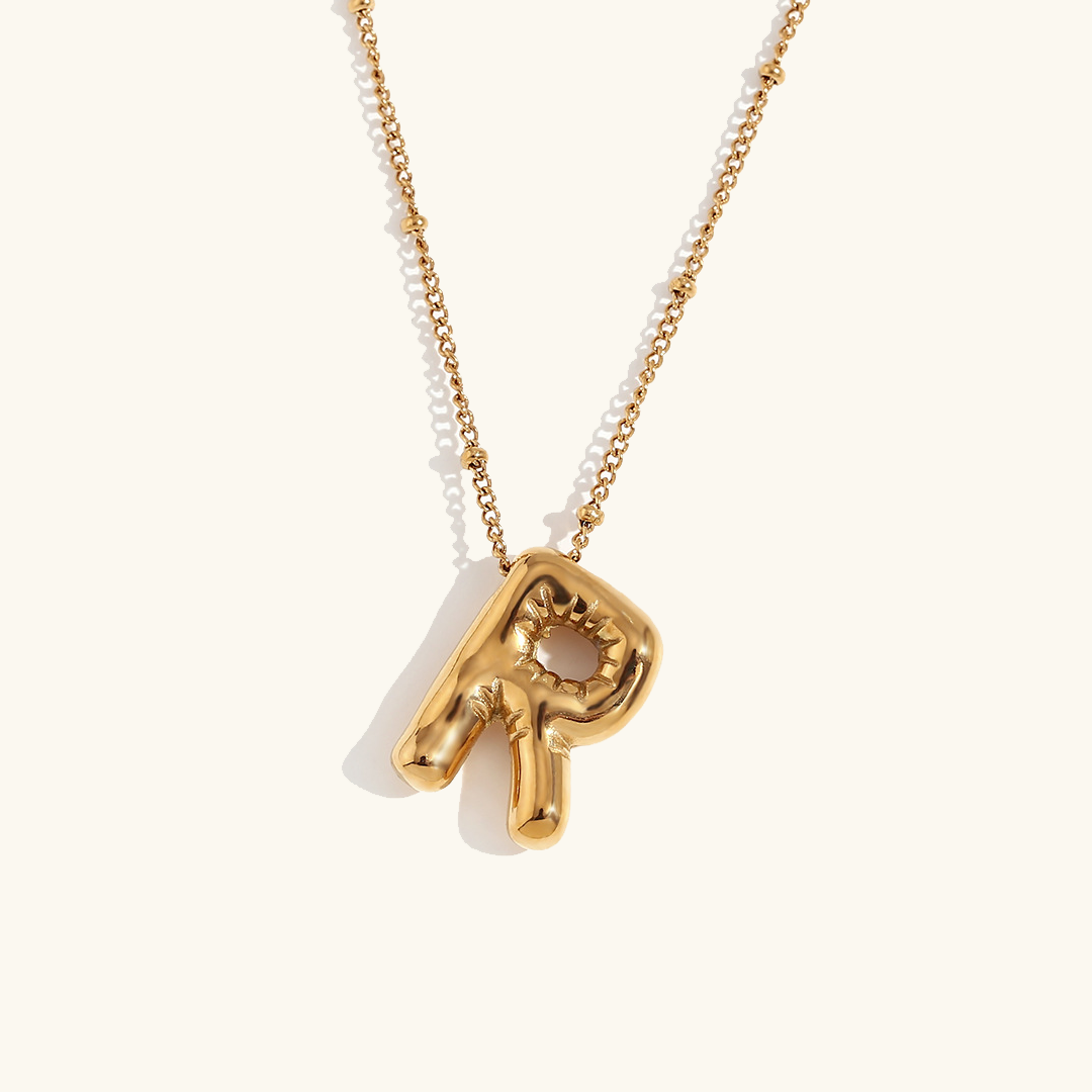 Personalized Bubble Initial Necklace