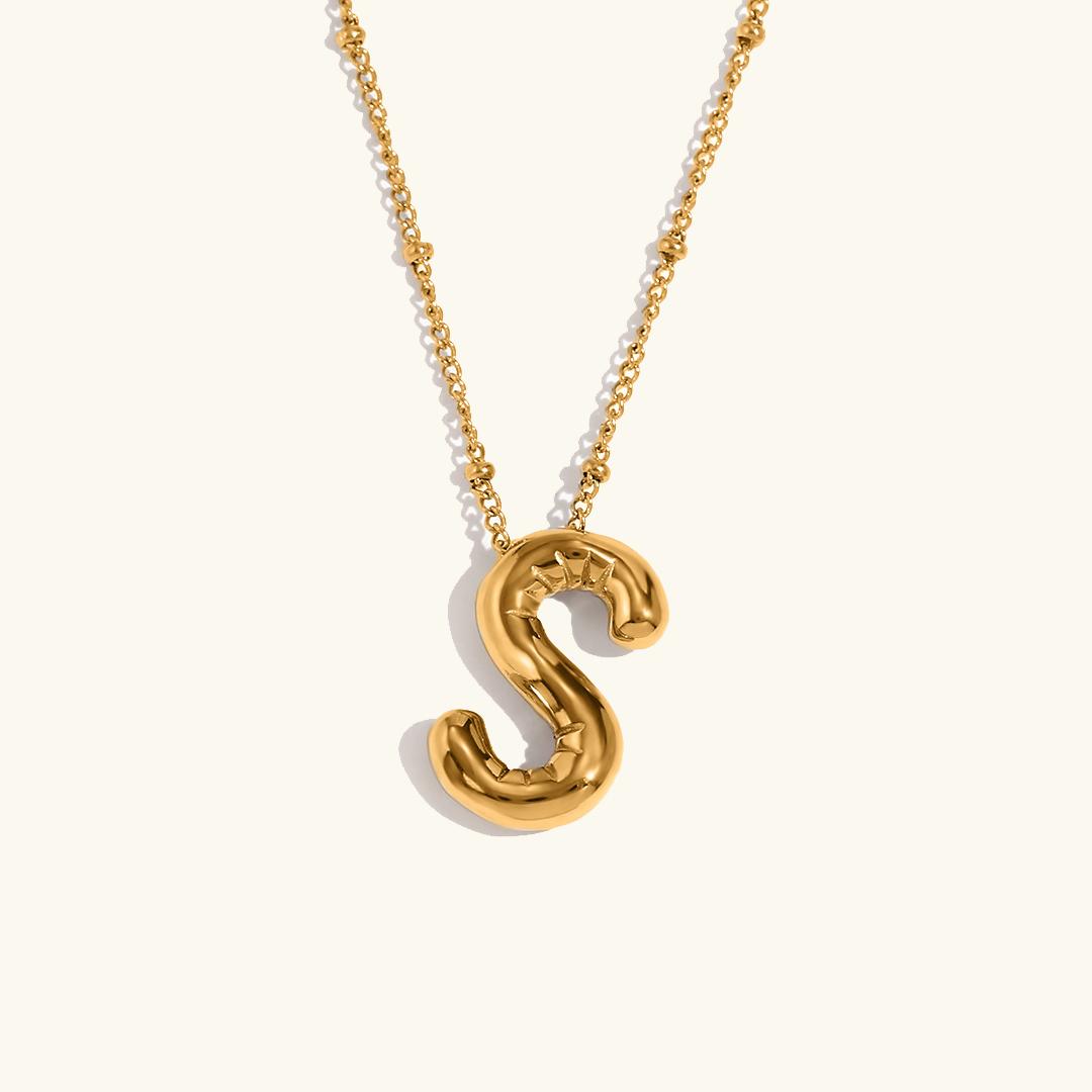 Personalized Bubble Initial Necklace
