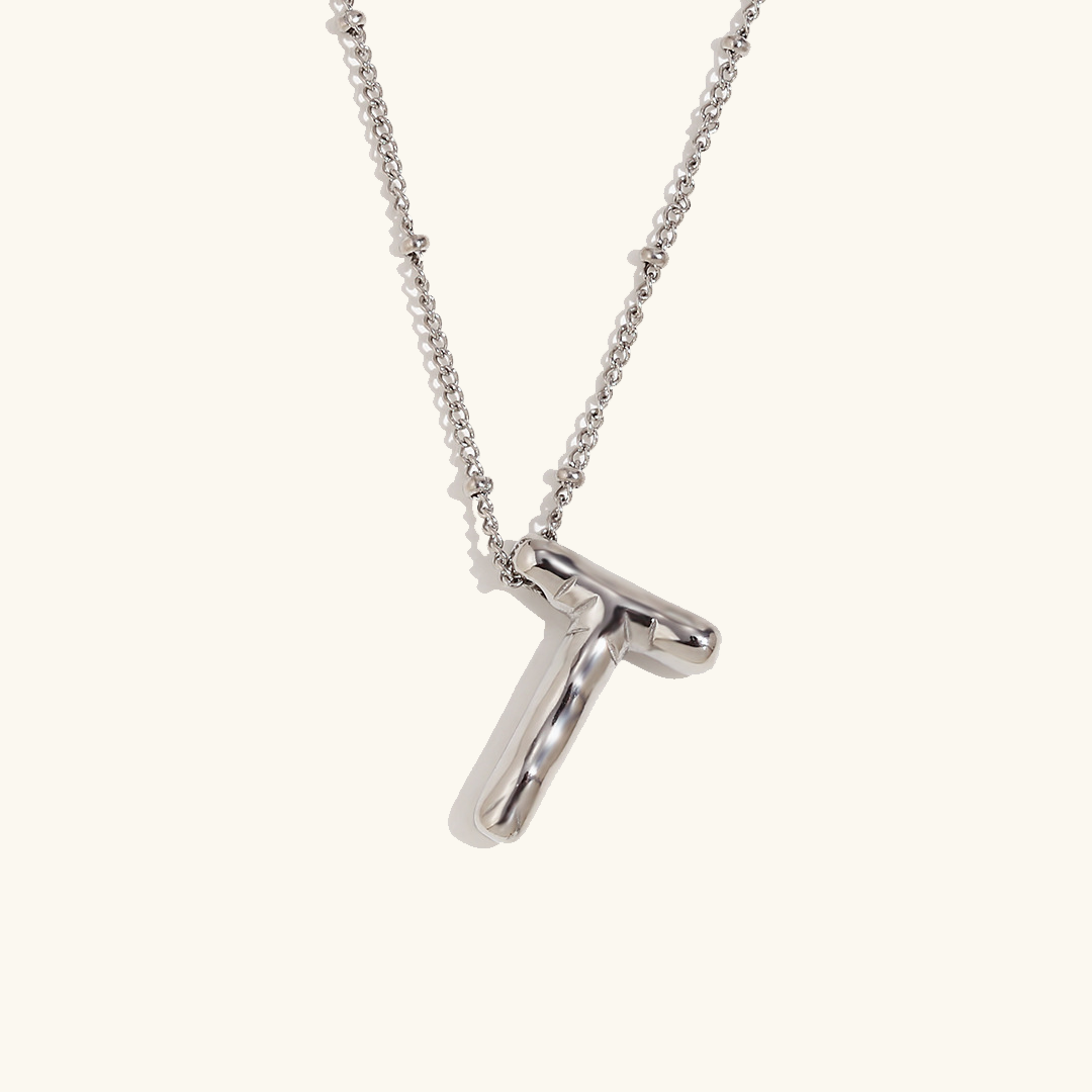 Personalized Bubble Initial Necklace