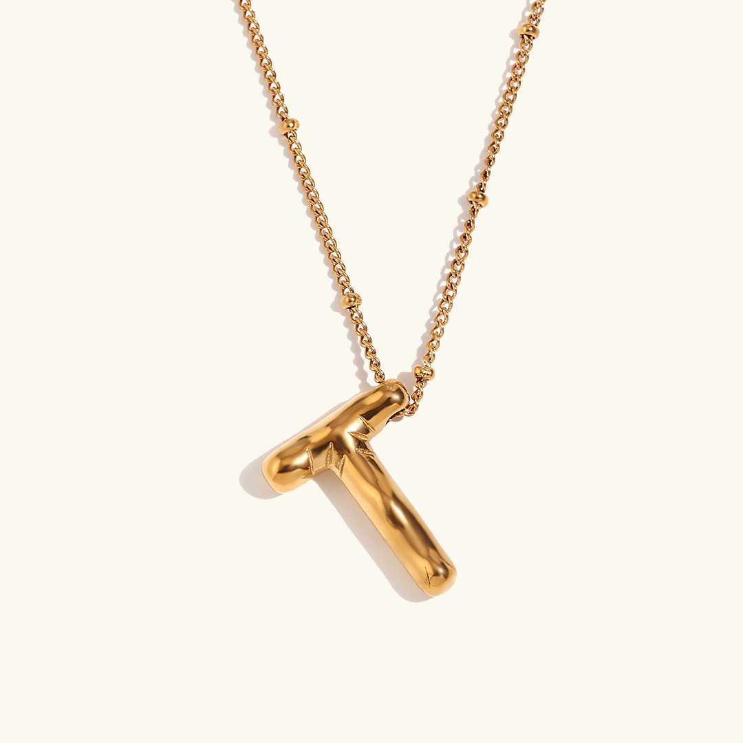 Personalized Bubble Initial Necklace