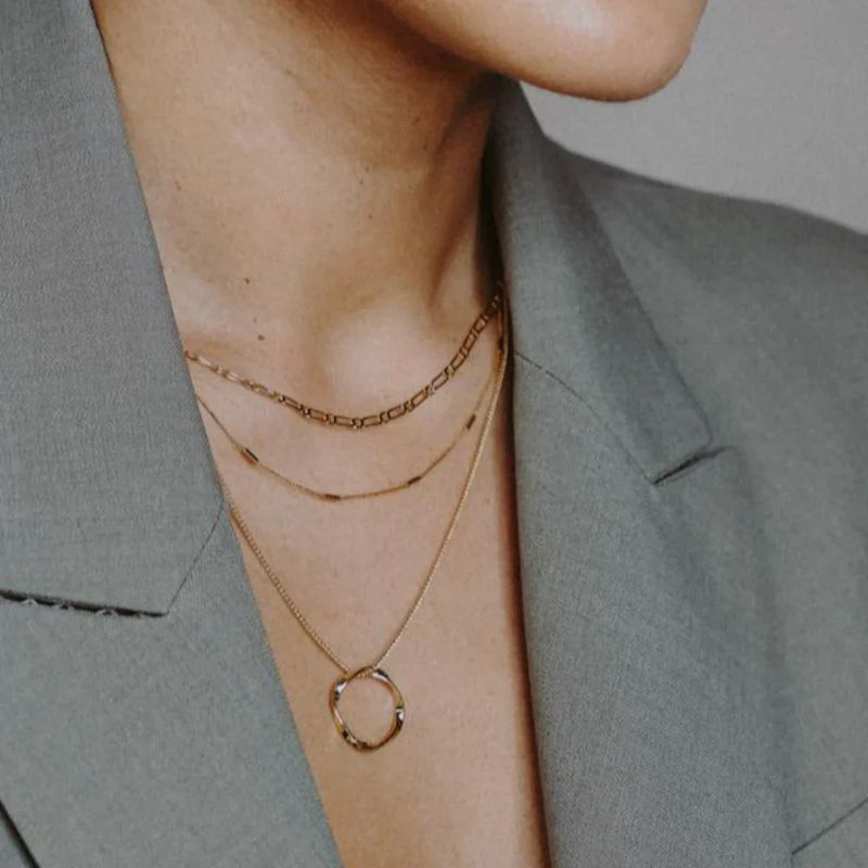 The Triple Row Circle – Modern Harmony in 18k Gold