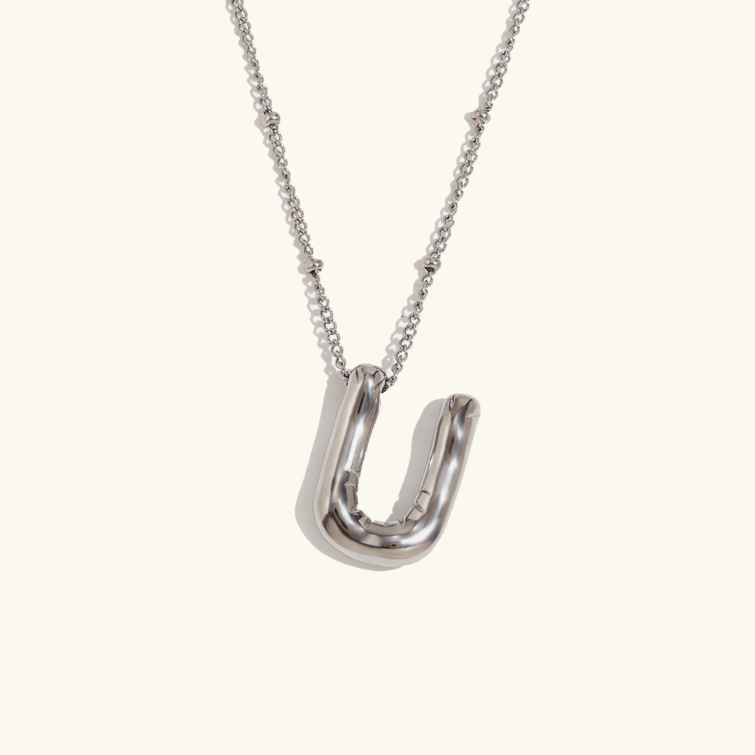 Personalized Bubble Initial Necklace