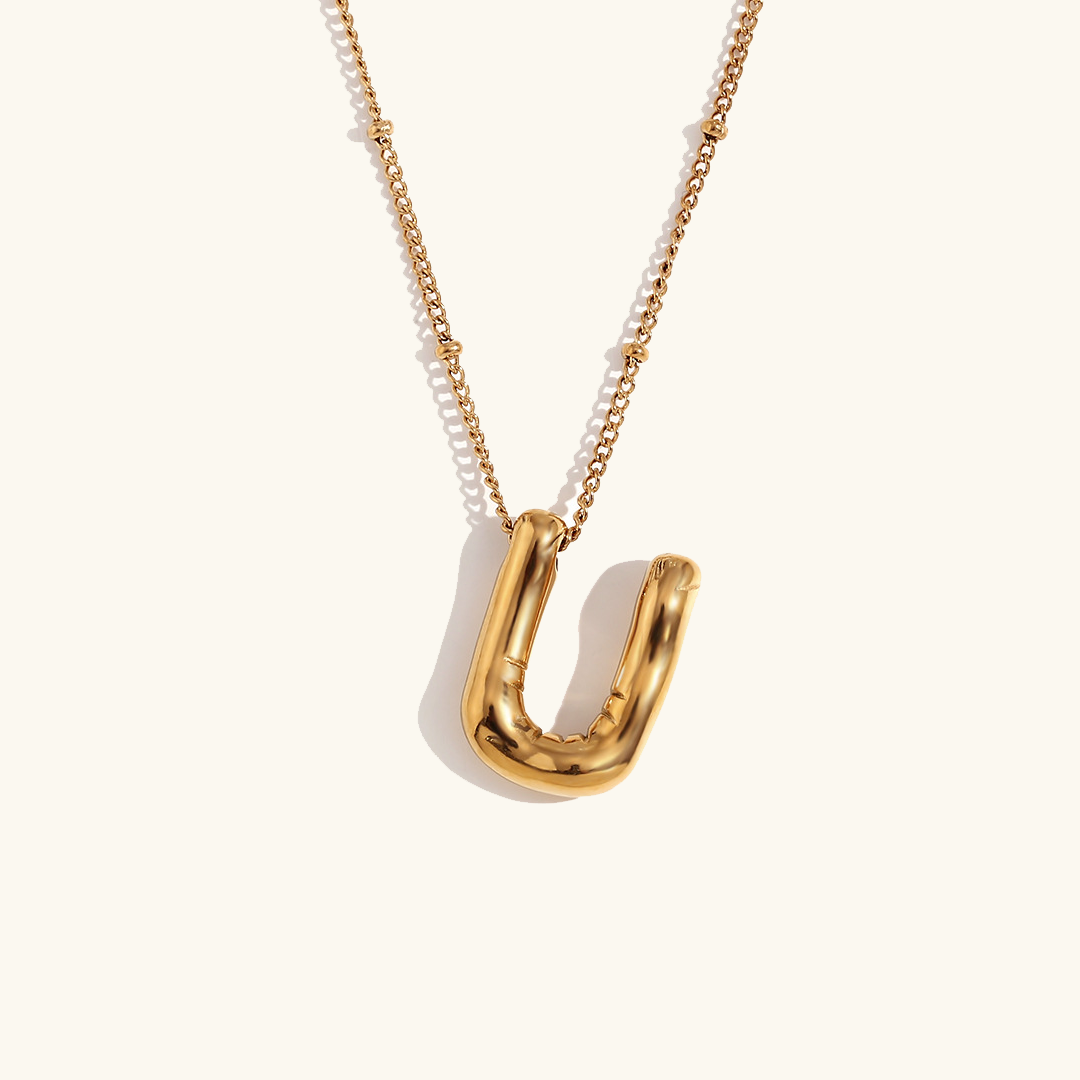 Personalized Bubble Initial Necklace