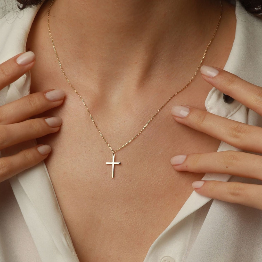 Slat Cross Necklace