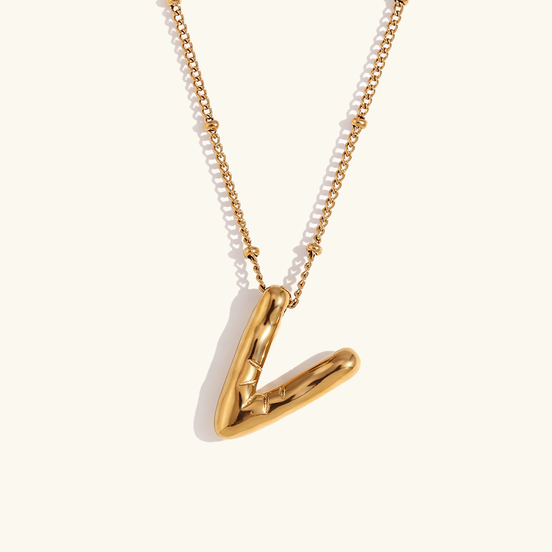 Personalized Bubble Initial Necklace