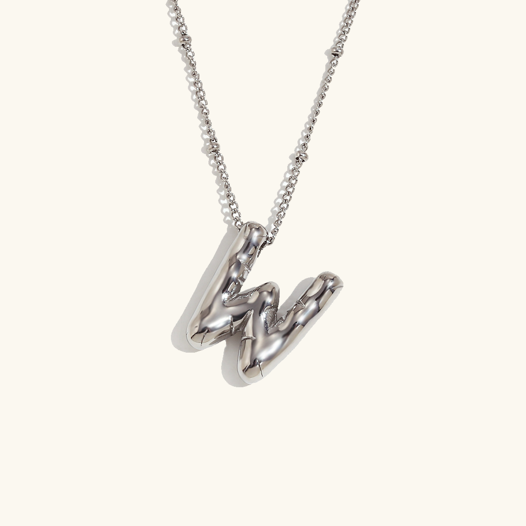 Personalized Bubble Initial Necklace