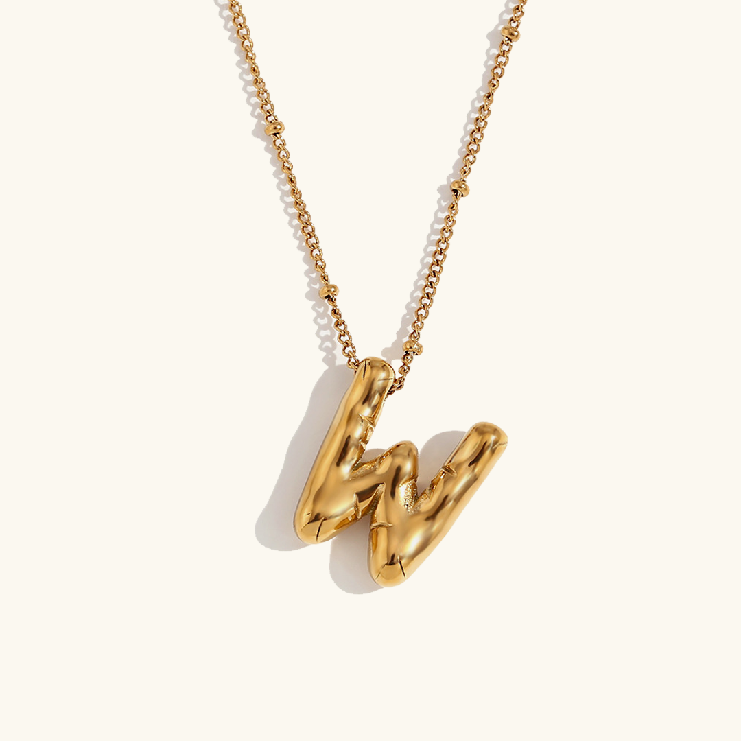 Personalized Bubble Initial Necklace