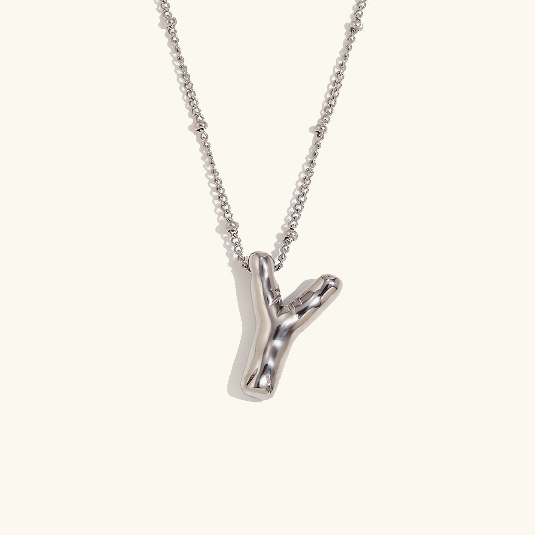 Personalized Bubble Initial Necklace