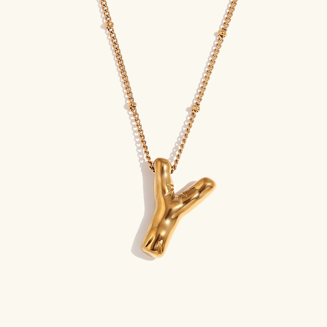 Personalized Bubble Initial Necklace