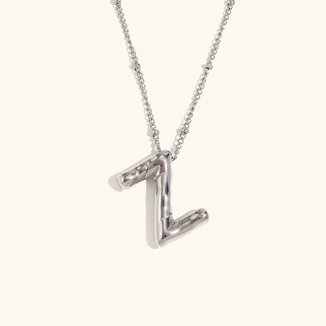 Personalized Bubble Initial Necklace