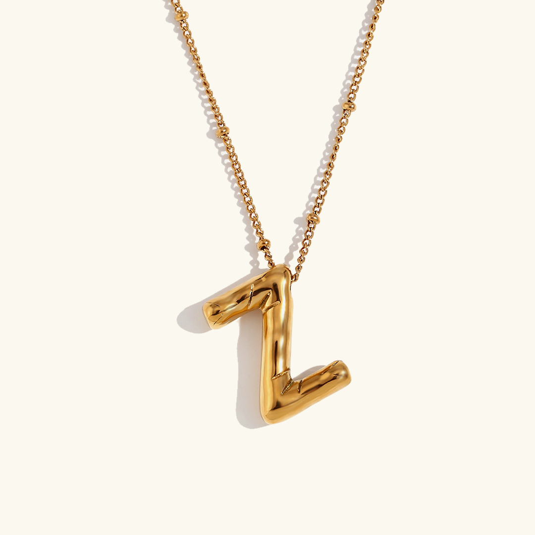 Personalized Bubble Initial Necklace