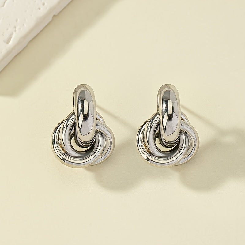Modern Layered Twist Earrings with Artistic Flair