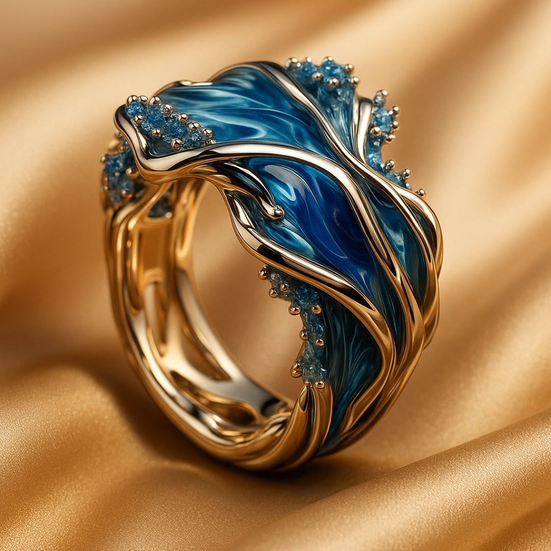 Vintage-Style Gold Wave Band