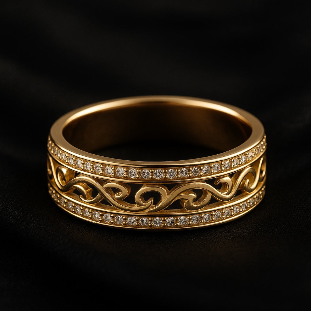 Bright Hollow Gold Ring – Light, Luminous, Effortlessly Bold