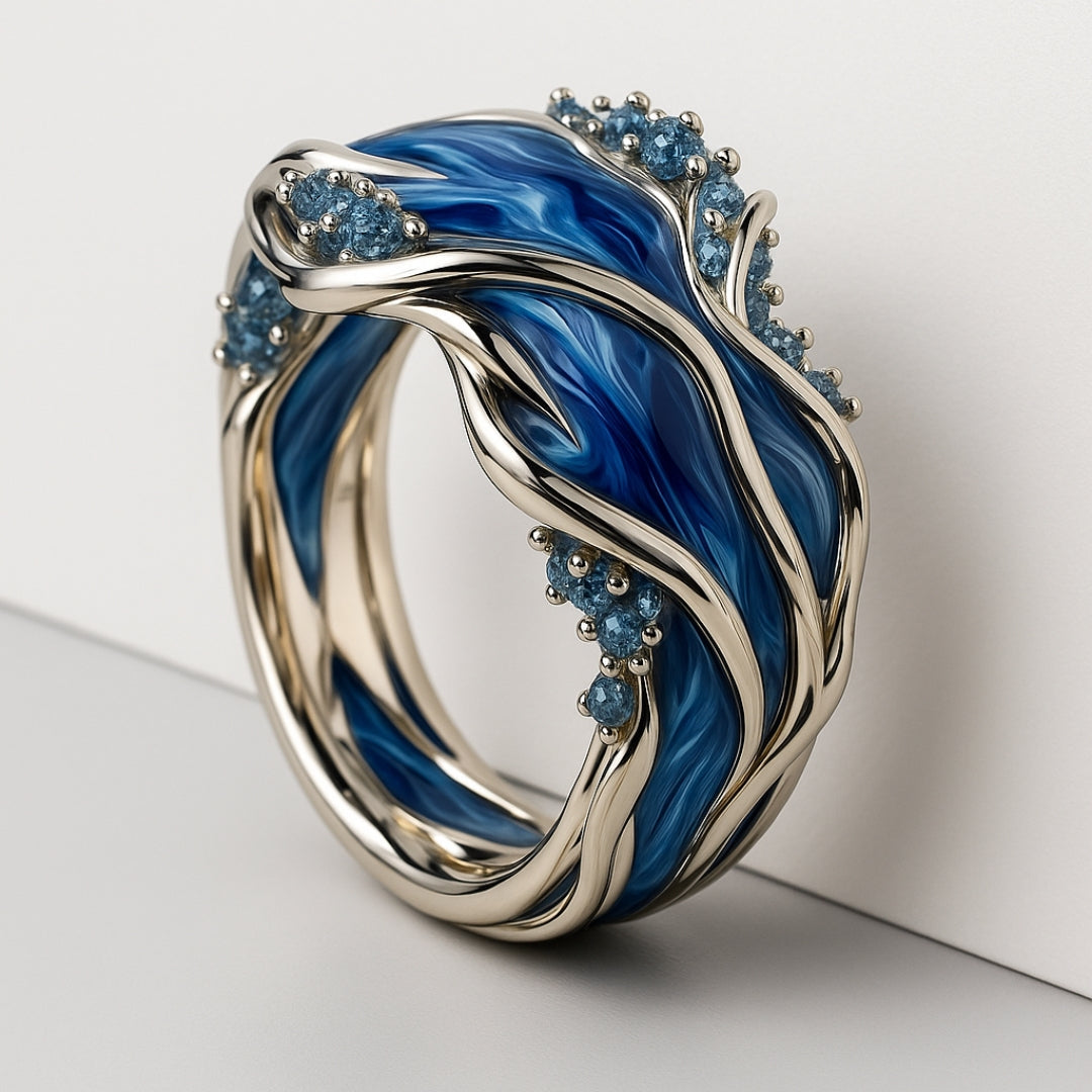 Vintage-Style Gold Wave Band