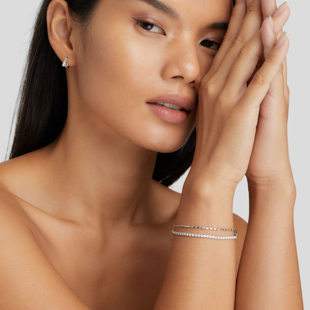 Arelia - Crystal Silver Bracelet