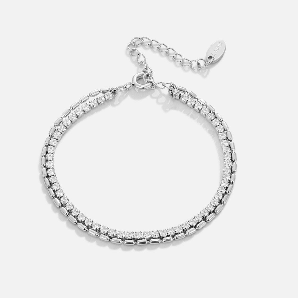 Arelia - Crystal Silver Bracelet