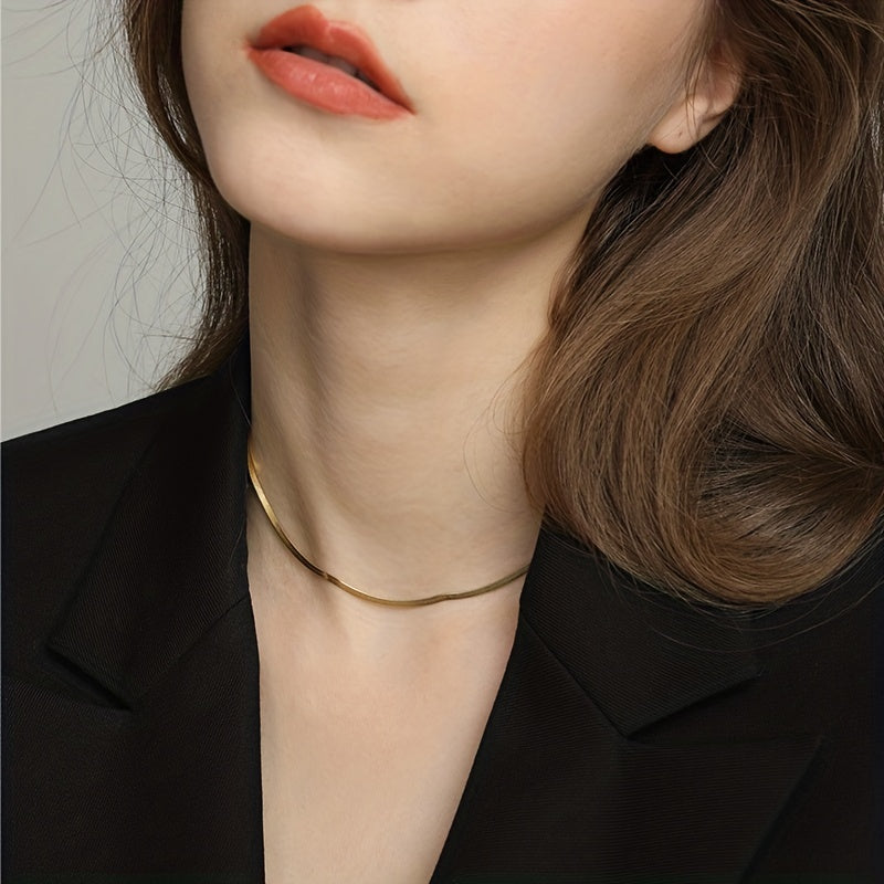 Nooxian Golden Whisper Elegant Minimalist 18K Necklace