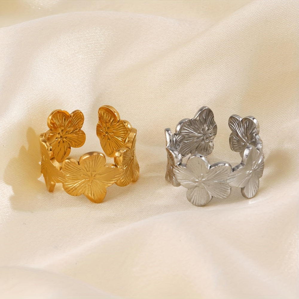 Radiant Bloom Bold & Delicate Floral Ring