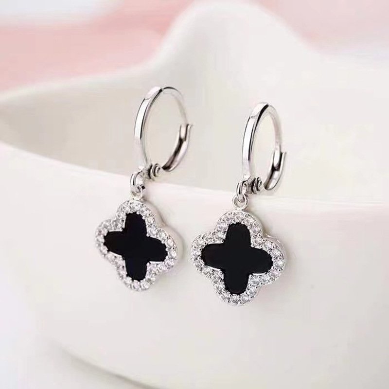 Gold-plated Clover Four Earrings