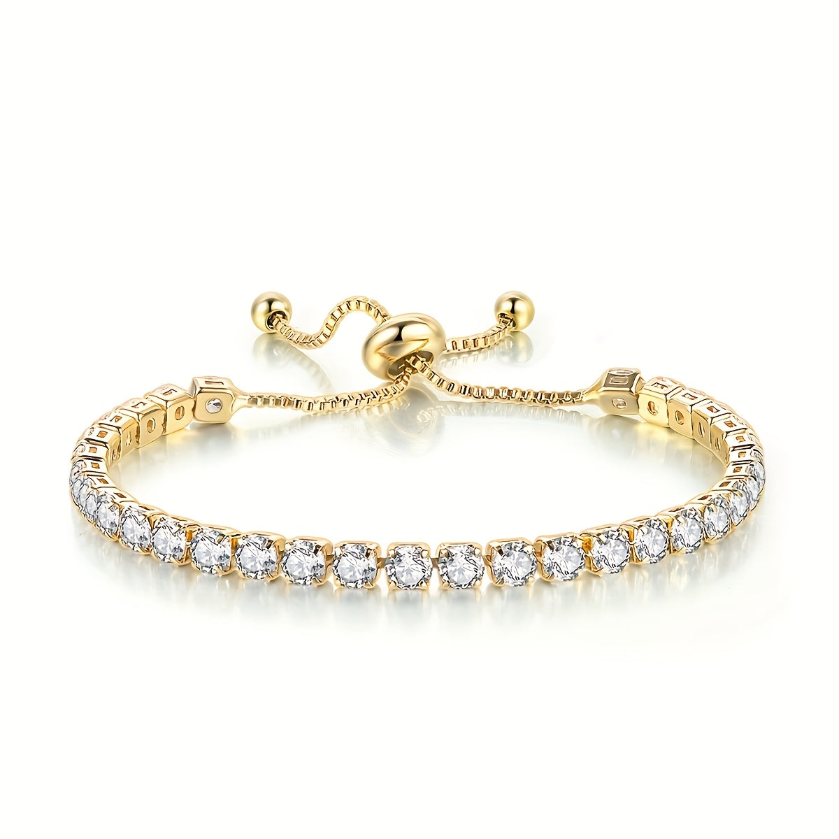 Crystal Embrace Classic Adjustable Tennis Bracelet for All Occasions
