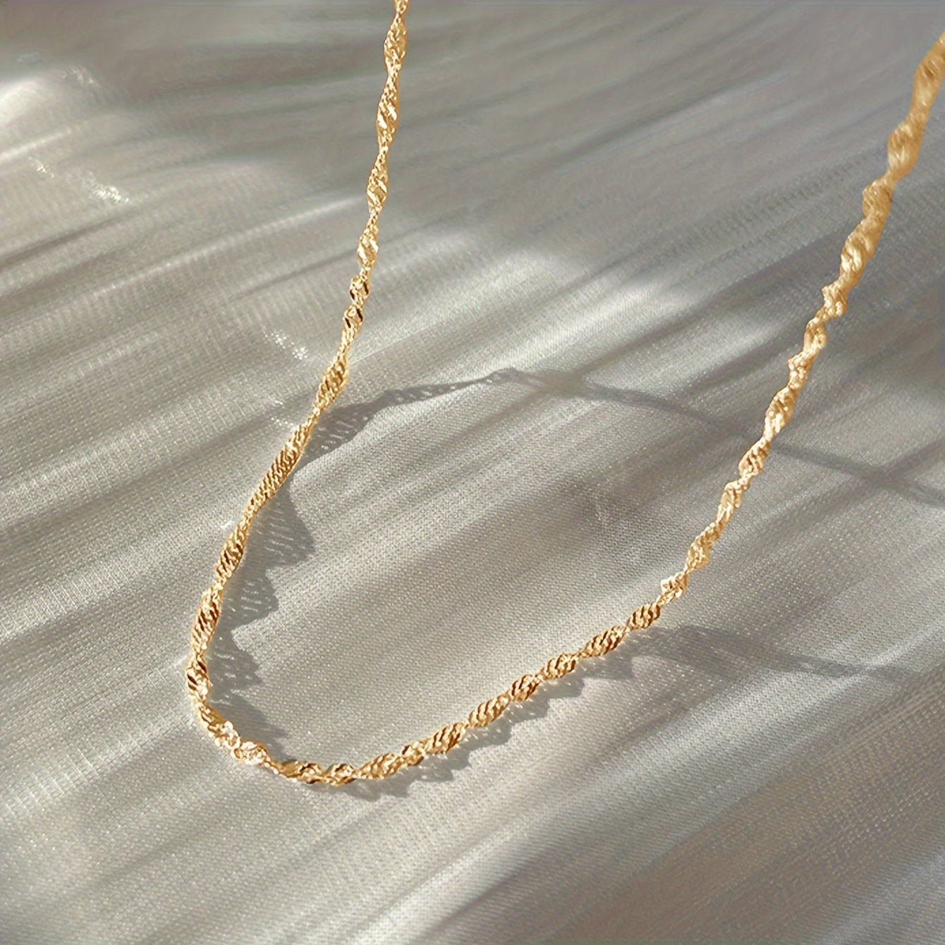 Ripple Gleam Elegant Water Wave Necklace for Her