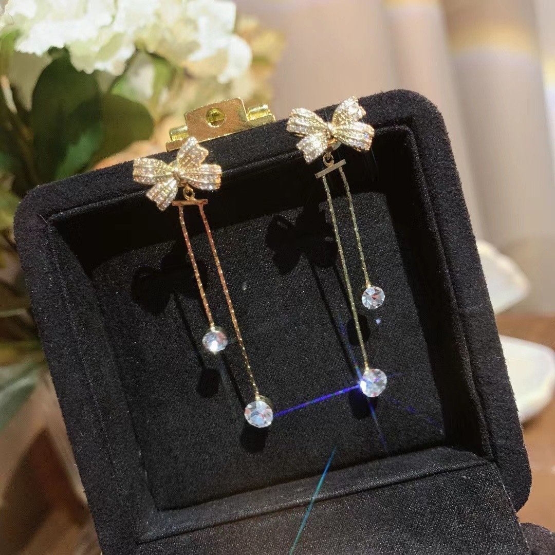 Shimmering Bow Earrings