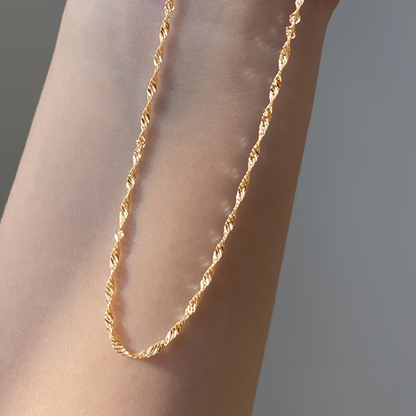 Ripple Gleam Elegant Water Wave Necklace for Her