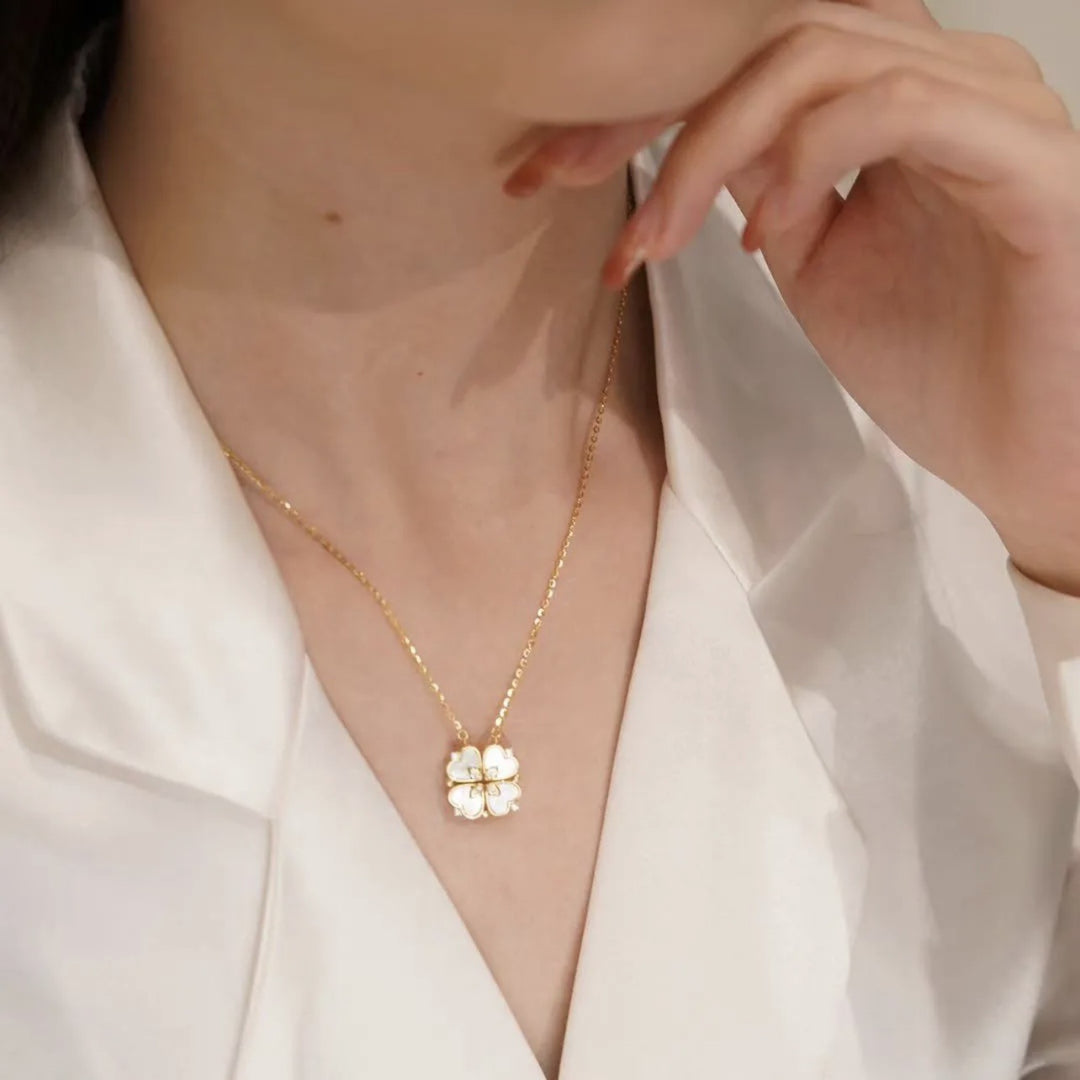Euphony Clover: Elegant Pendant Necklace