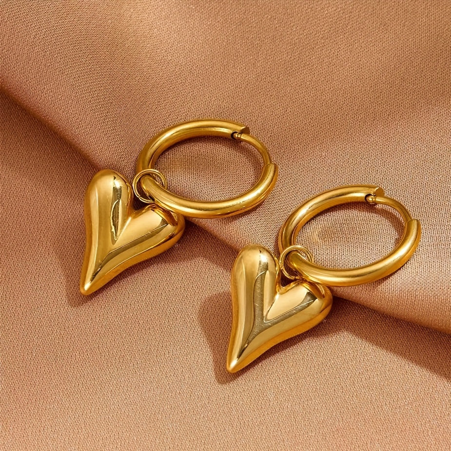 Golden Devotion Dainty Heart Earrings for Daily Grace