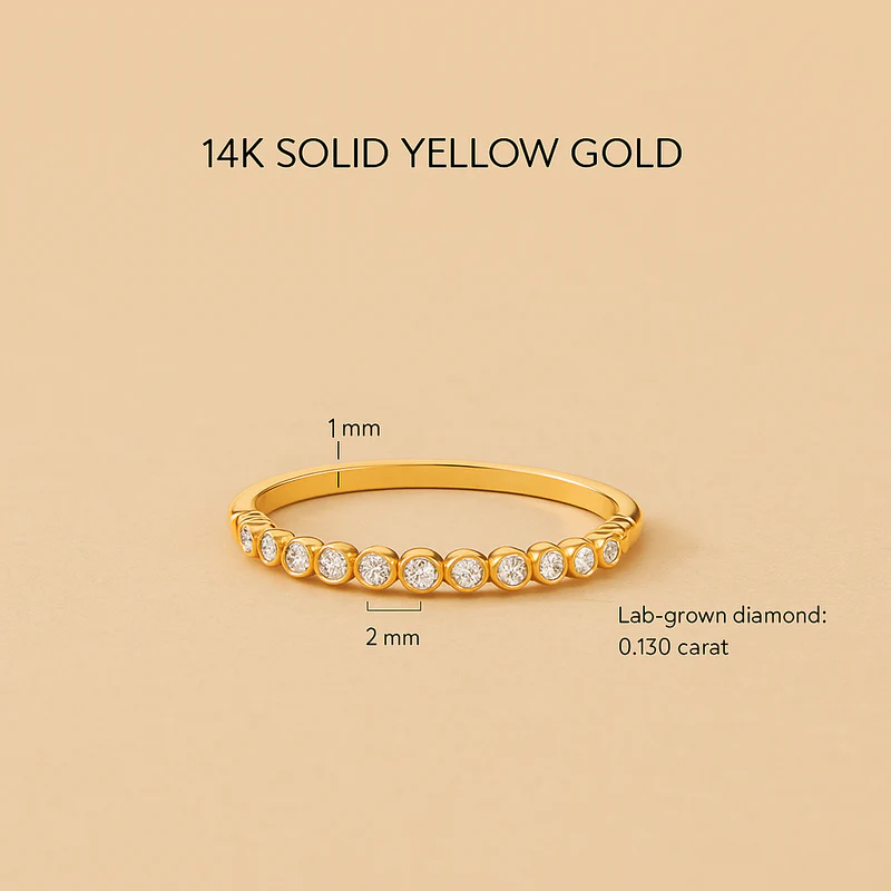 Diamond Accent Bubble Ring in 14K Gold Whimsy