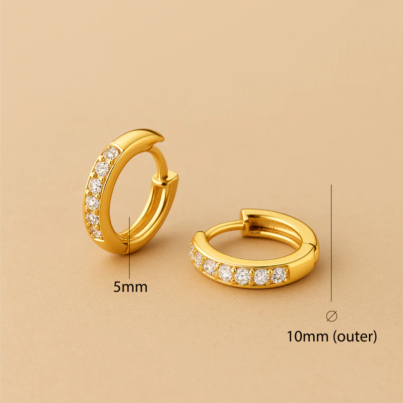 Jules Delicate Mini Hoops – Crafted in Radiant 16K Gold