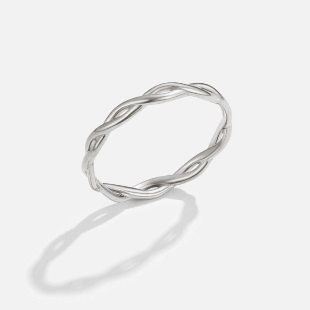Infinity Silver Twisted Ring