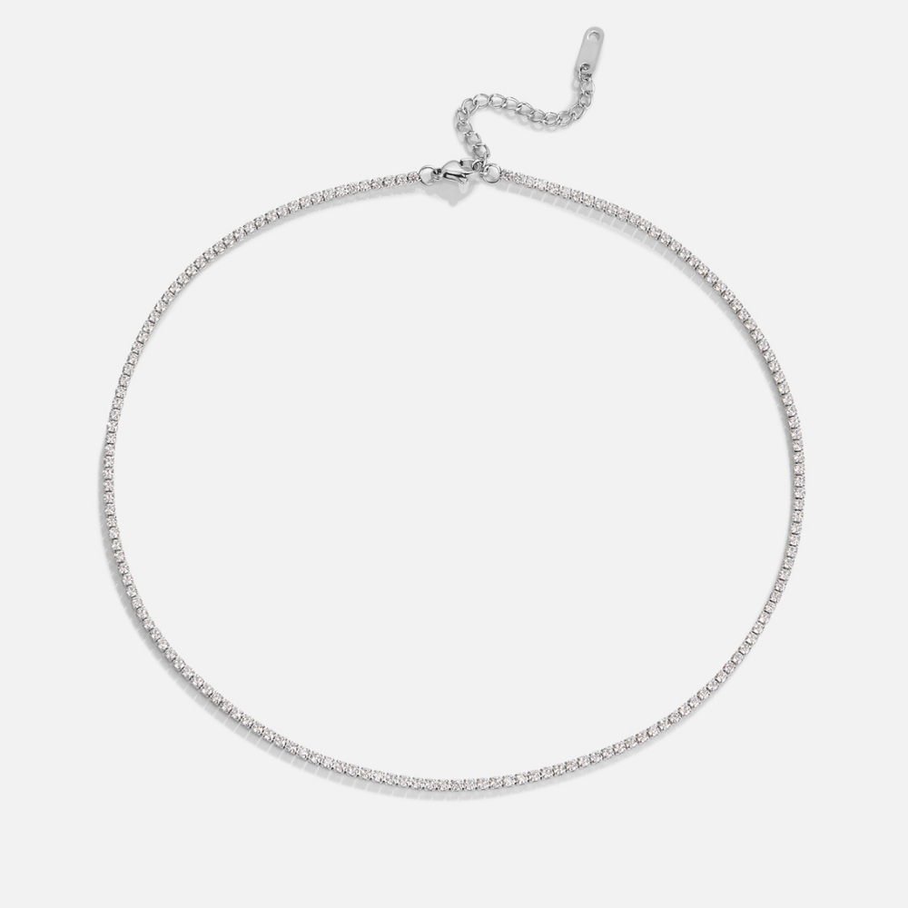 Lexi - Silver Crystal Necklace