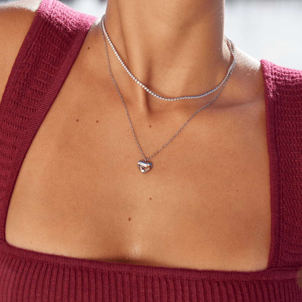 Lexi - Silver Crystal Necklace