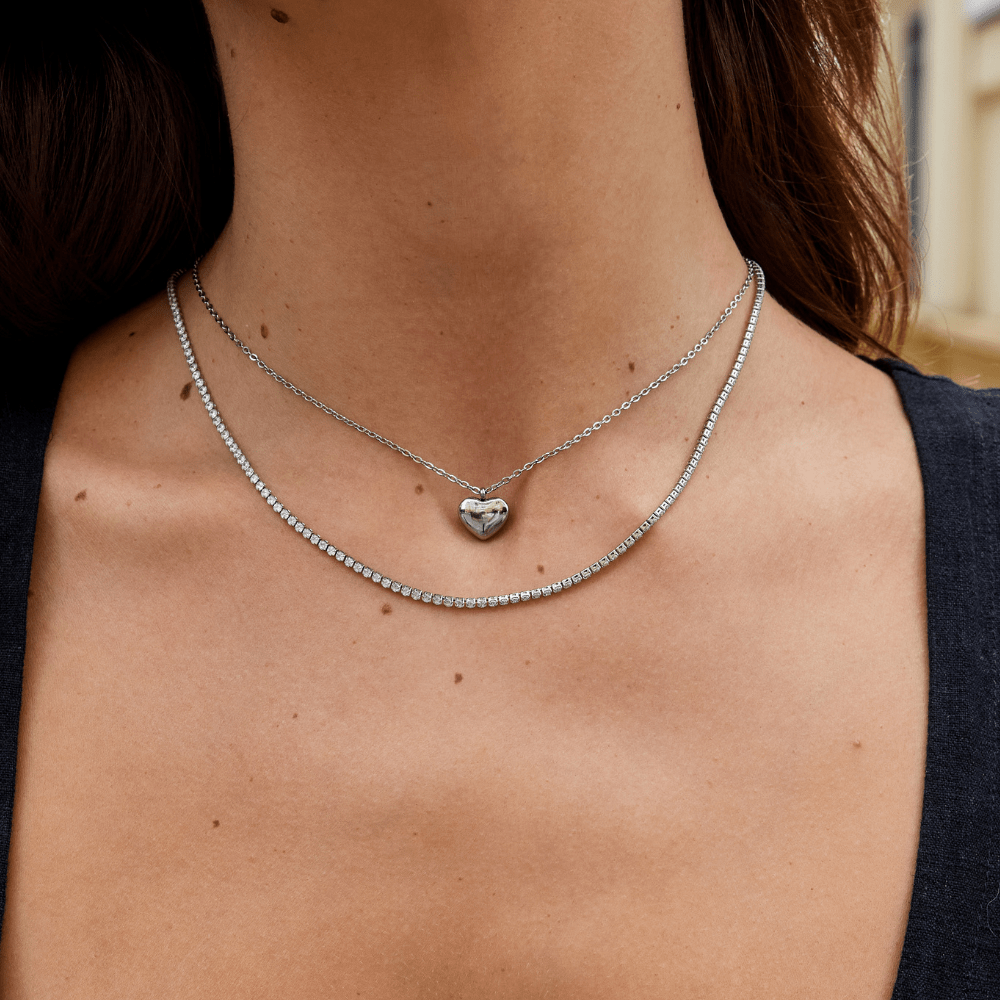 Lexi - Silver Crystal Necklace