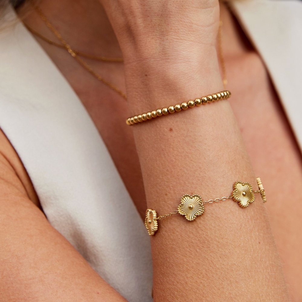 Nila - Gold Bracelet with Pearls