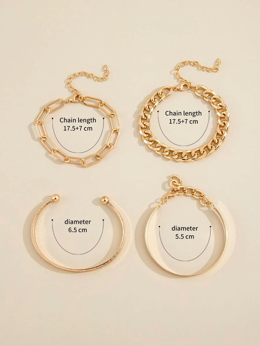Deja Layers: 4-Piece Bracelet Collection