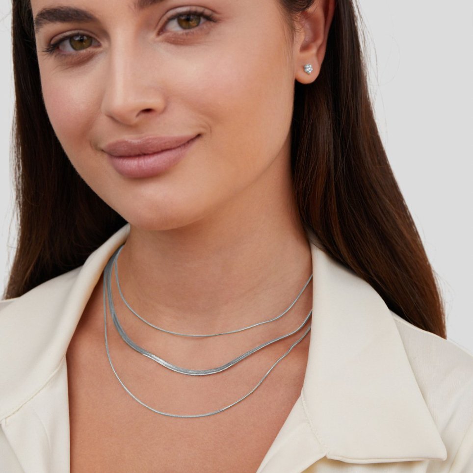 Silver Multi-Layer Chain Necklace