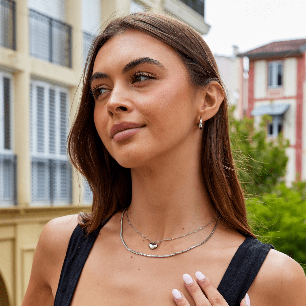 Valentina - Silver Hoop Earrings
