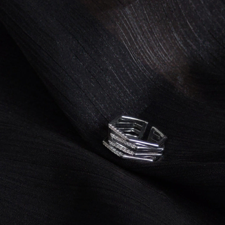 Zircon Hexagon Adjustable Ring