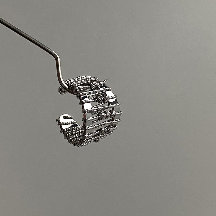 Openwork, beaded, adjustable ring