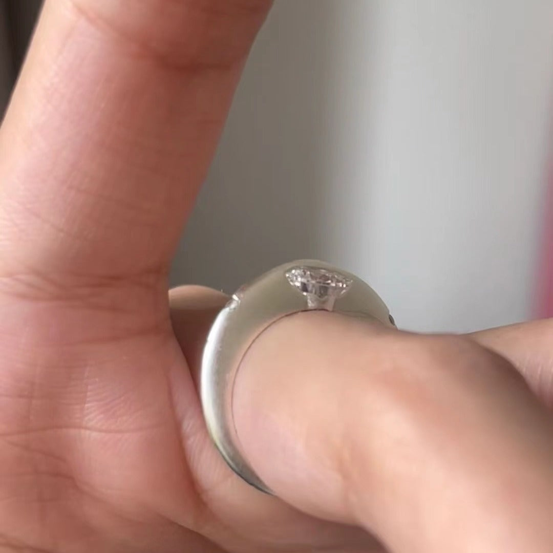 Sterling silver around the planet ring