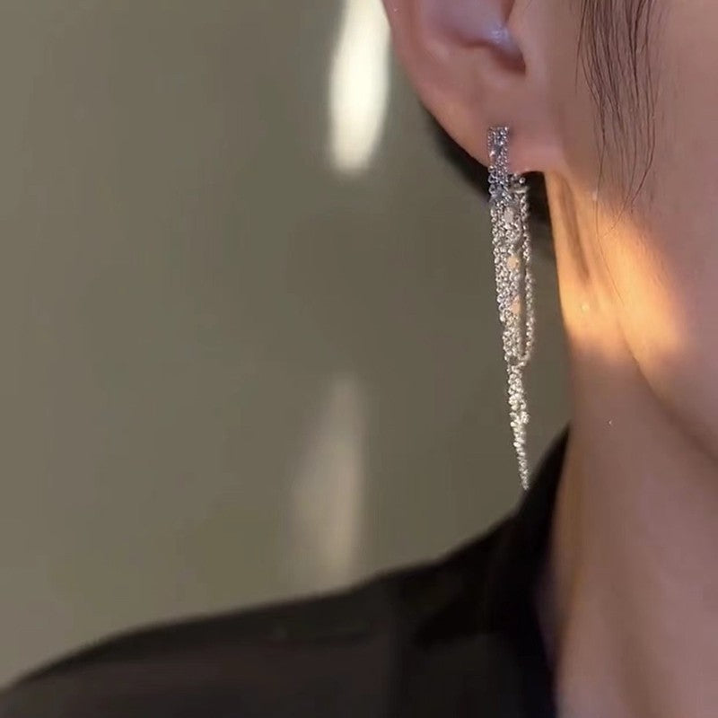 Triple tassel earrings