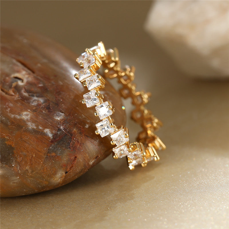 Crushed Diamond Sparkling Ring