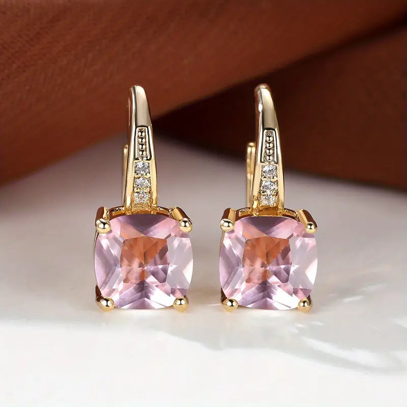 Gold Mystic Sapphire Earrings