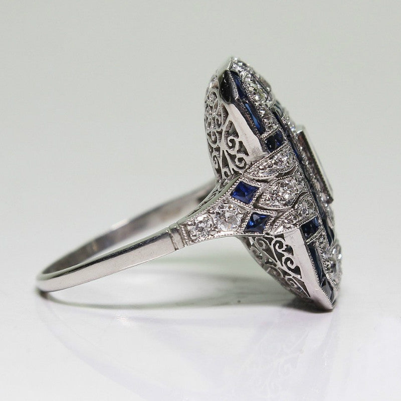 White Sapphire Wedding Band