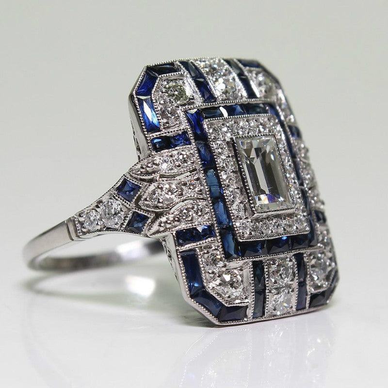 White Sapphire Wedding Band