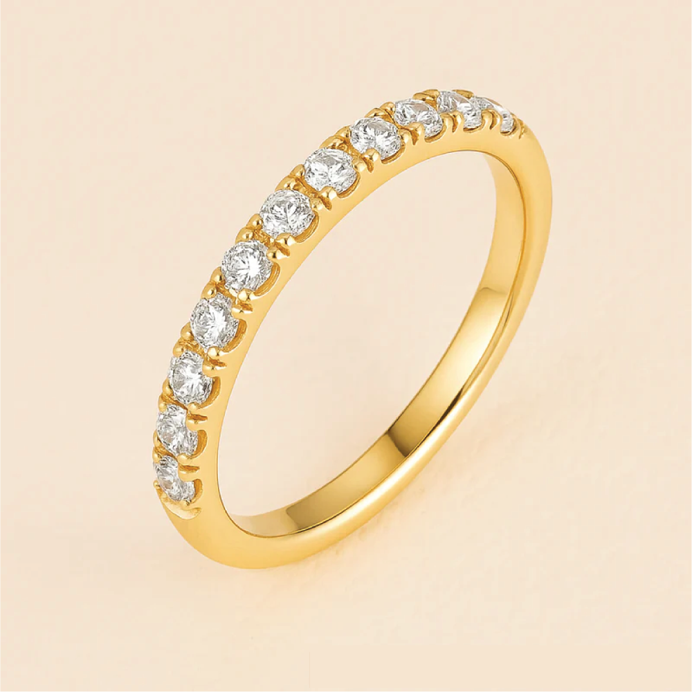 Moissanite Eternity Band in 18K Gold Radiance